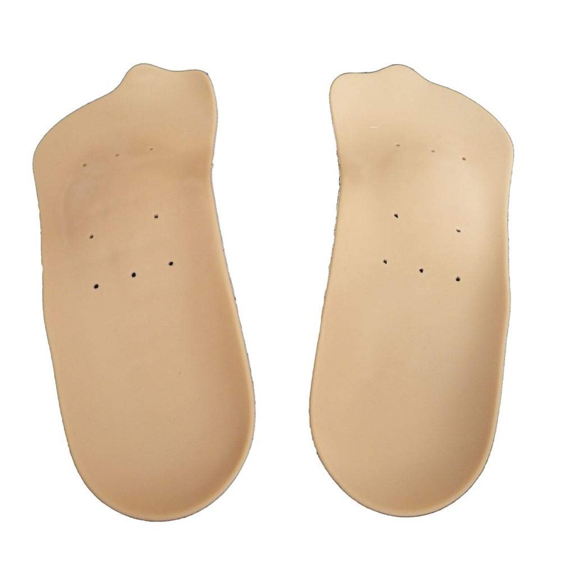 3/4 Length Orthotic Insoles Arch Support Heel Cups (M- UK