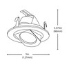 NICOR Lighting DLR4-R-10-120-2K-WH 4 in. White LED Recessed Retrofit Adjustable