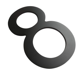 BetLight 8 Inch High Modern House Numbers - Floating Stainless Steel Home Address Number, Easy to Install, Black Finished/Number 8