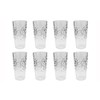 Le Cadeaux Set of 8-21 Ounces Clear Fleur Drinkware