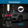 SHENKENUO 6x Ice Blue LED Headlight Fog Light Bulbs For