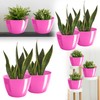 PECZEKO Flower Pot Shiny Plastic Planter Decorative Pot for Large