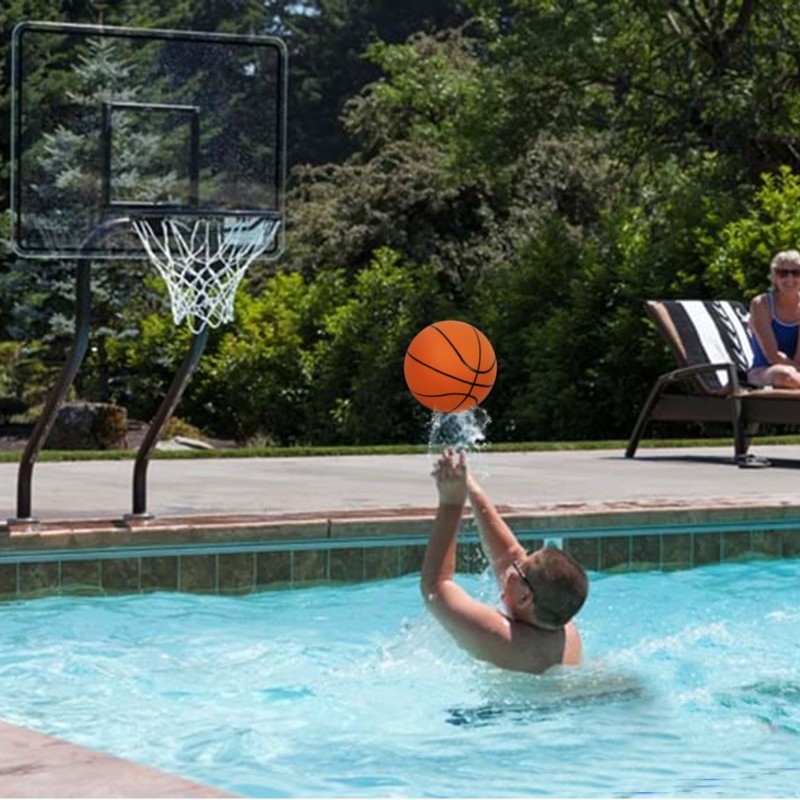 Aoneky Indoor/Outdoor Mini Rubber Basketball with Pump - Size 6
