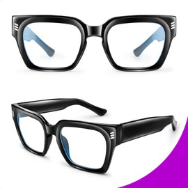 VISOONE Fashion Blue Light Blocking Glasses Square with Anti Computer Glare for Gaming Women and Men Colorado