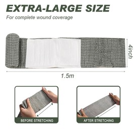 Israeli Tourniquet Emergency Bandages Pressure Bandage with Vacuum Pack for Outdoor Sports Camping Hiking Pack of 2