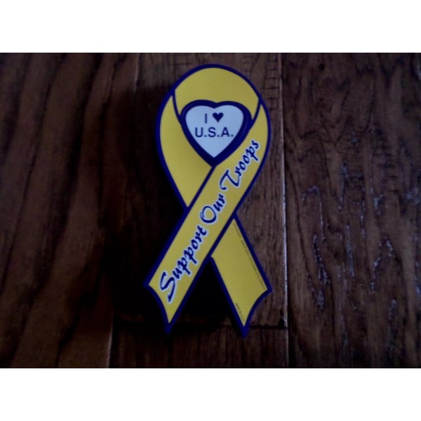 Eagle Crest U.S MILITARY SUPPORT OUR TROOPS PATRIOTIC MAGNET 8"