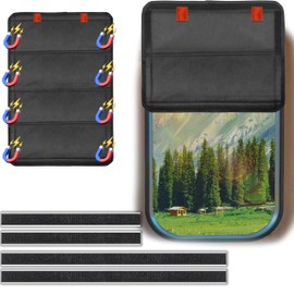 FDKJEJC Rv Door Window Shade Cover, Rv Blackout Curtains with Uv Protection(25 * 16 in), New Model Foldable Rv Blackout Window, Cover Camper Door Window Shade(Hook and Loop+Magnetic Version)