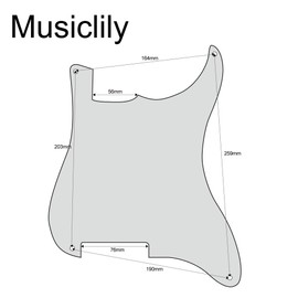 Musiclily 4 Hole Guitar Stratocaster Pickguard Blanks Material for Strat Style Guitar Custom, 3Ply Mint Green