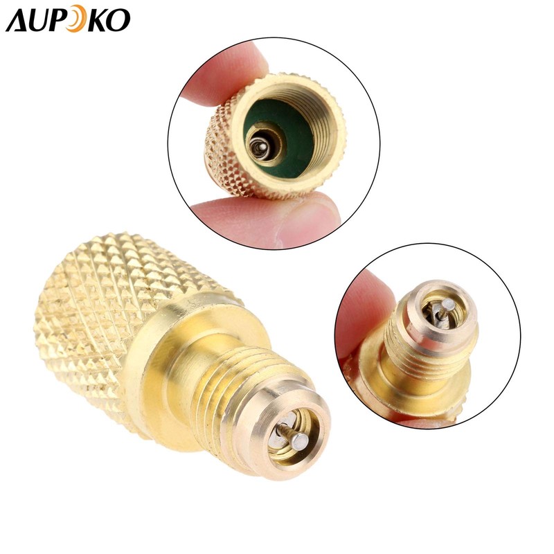 R134A Brass Adapter Fitting, 1/4" Male to 1/2" Female Refrigerant