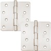 Stone Harbor Hardware 4" Door Hinges, 1/4" Radius Corner, Satin