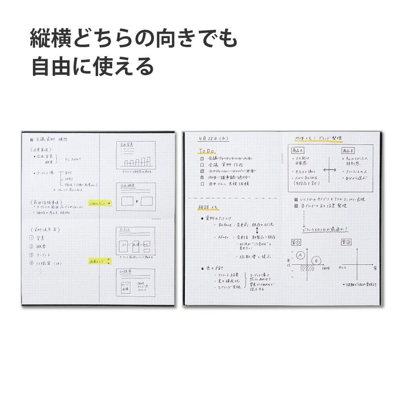 Kokuyo Notebook, Field Book, Sketch, 0.1 inch (3 mm) Square,