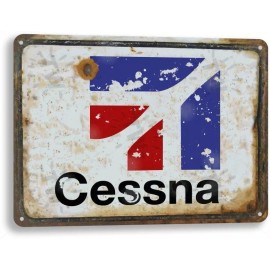 JET Cessna Aviation Logo Plane Jet Airplane Vintage Retro Decor Metal Tin Sign New