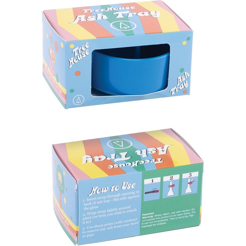 SnowTree - Blue Treehouse Ashtray with Built in Clog Remover