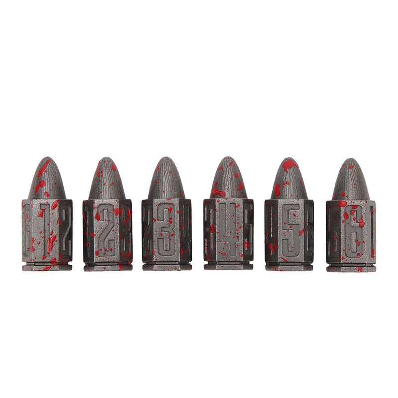 6 Pcs Bullet Metal Dice Set Micro Polyhedral Bloodstained Bullet