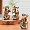 Leekung 3 Wise Monkeys Statue for Home Decor Accents,Hear no