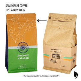 Monsoon Malabar Ground Coffee. Dark Roast Ground Coffee, Single Origin. 500g