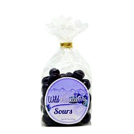 Wild Huckleberry Candy Sours 8 oz, Made in USA