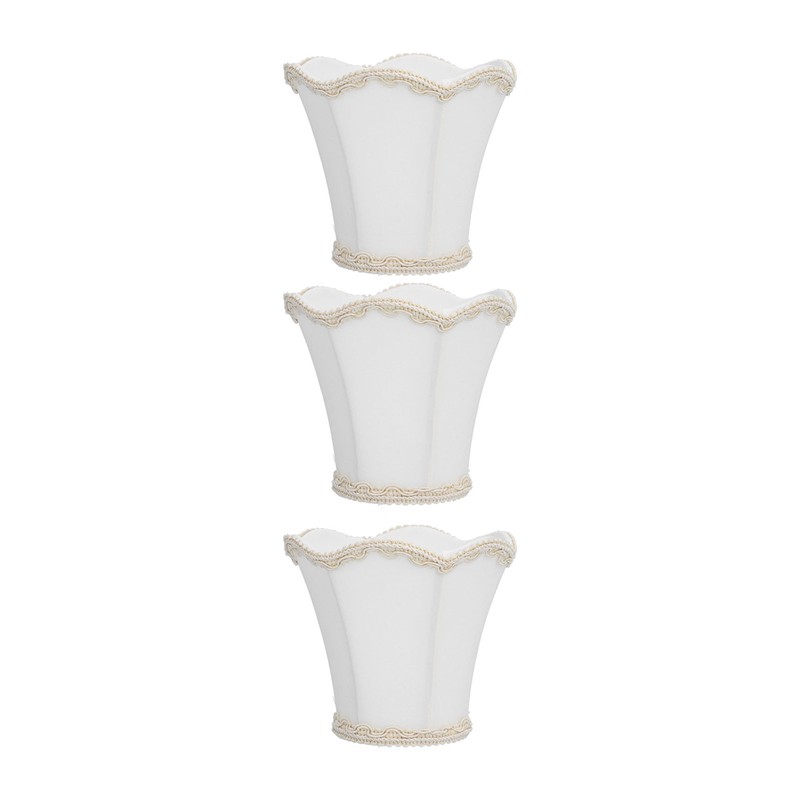 3Pcs Fabric Lamp Shade E14 Clip On Wall Lamp Candle