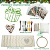 DIY Heart Shaped Hand Embroidered Christmas Ornament Kit Complete Craft