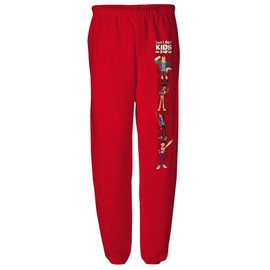 Popfunk Character Stack Mens Jogger Sweatpants, Red, X-Large