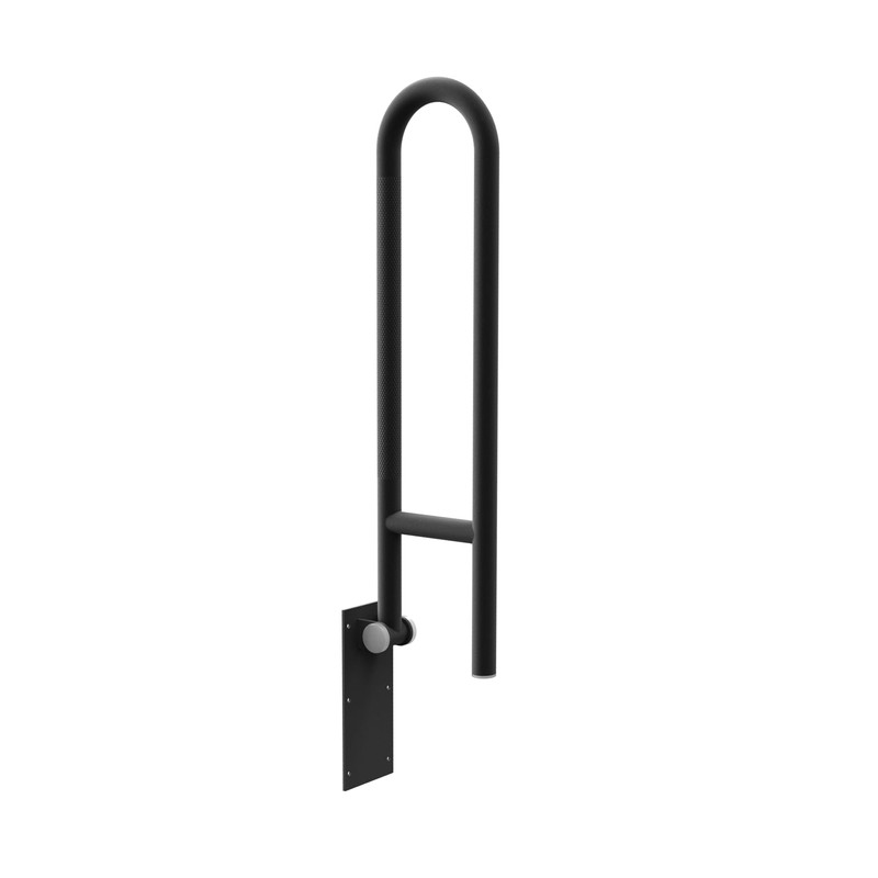 30-Inch Swing-Up/Flip-Up Bathroom Grab Bar, Stainless Steel with Textured Grip