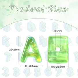 DanLingJewelry 100Pcs Random Acrylic Letter Beads Rainbow Alphabet Letter Bead Spacer Loose Bead for Bracelets Jewelry Making