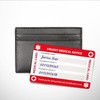 Your Medical Condition Card with Writable Panel and Patterned Lanyard,