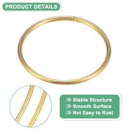 M METERXITY 12-Pack Dream Catcher Rings,2 Inch Metal Macrame Wreath Floral Round Rings Crafts Hoop for DIY Wedding Wreath/Wall Hanging Crafts/Christmas Decor[Gold]