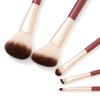 Francfranc Bi-Color Makeup Brushes Set Brown 5pcs with Case Cosmetic