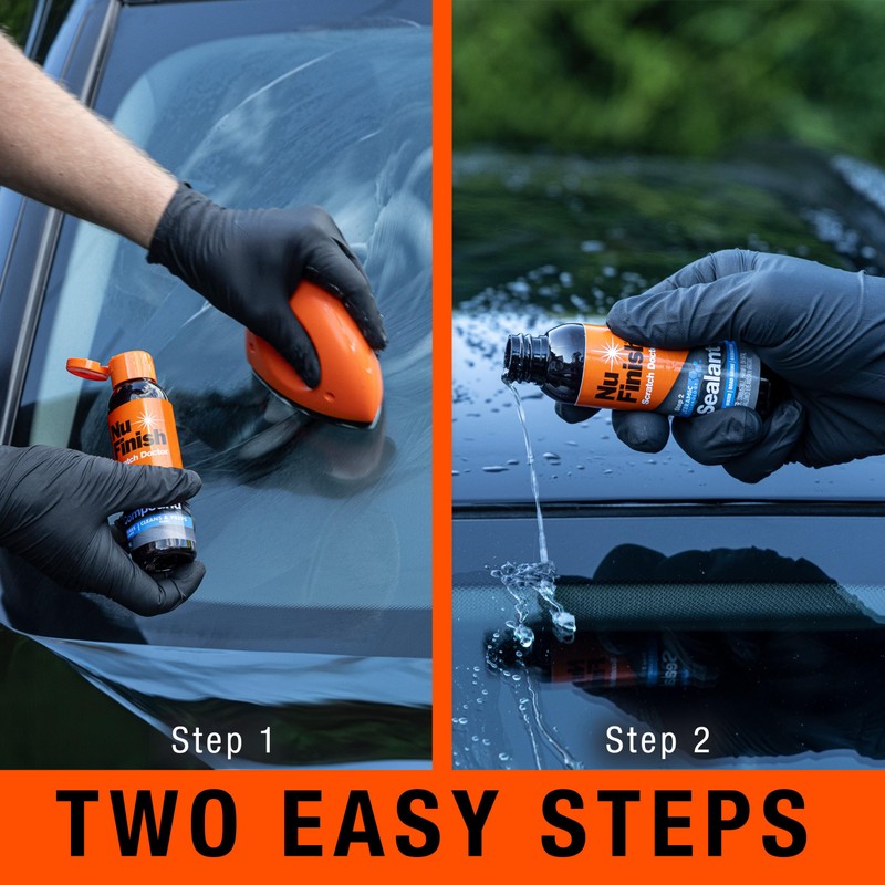 Nu Finish Glass Restore & Repel Kit, Two Step Regimen