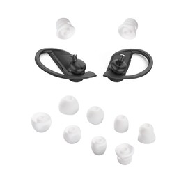 Replacement Eartips Silicone Earbuds Buds Set Earplug Compatible with PowerBeats Pro Beats Wireless Headset and Universal for 3.8mm Caliber Headset(White)