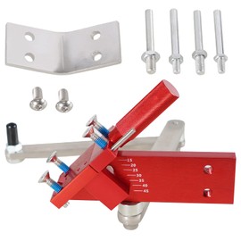 RACTOP Adjustable 15°- 45°Lawn Mower Blade Sharpener - Ergonomic Home & Commercial Sharpening Balancer Bracket Tool Kit for Professional Lawnmower Blades Replacement for 5005 - Red