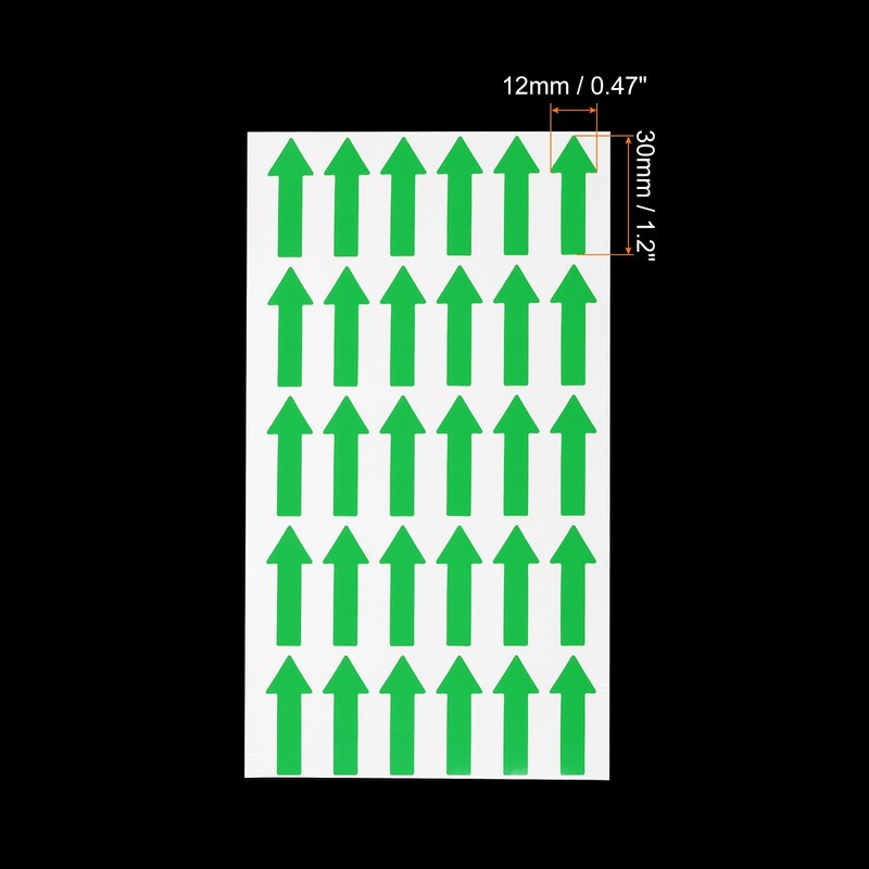PATIKIL Small Arrow Sticker Label 1.2 x 0.5 Inch Pack