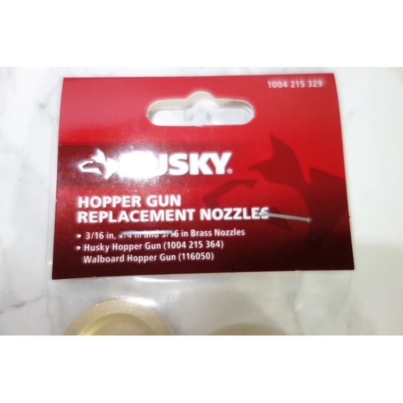 Husky Hopper Gun Texture Sprayer Replacement Nozzles (3-Pack) 3/16", 1/4