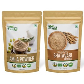 Organic Zing Bundle of : Shatavari Powder 227g / 8 oz & Amla Powder 227g / 8 oz