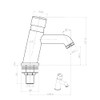 ENKI, Vision, BT4300, Self Closing Non Concussive Basin Tap Modern,