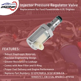 Regulador de presión del inyector de válvula IPR 6.0 | Reemplazo para 2003-2010 F250 F350 F450 F550 E450 Super Duty Excursion, 04-10 E350 E450 | OEM # 5C3Z-9C968-CA, CM-51268666666668-CA , 184666