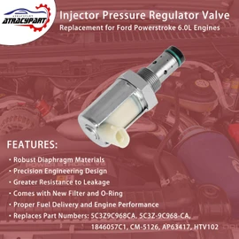 Regulador de presión del inyector de válvula IPR 6.0 | Reemplazo para 2003-2010 F250 F350 F450 F550 E450 Super Duty Excursion, 04-10 E350 E450 | OEM # 5C3Z-9C968-CA, CM-51268666666668-CA , 184666