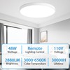 HOVENLA 24 Inch LED Flush Mount Ceiling Light, 48W Round