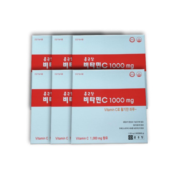 Chong Kun Dang Vitamin C 1000mg 600 tablets 6 units Antioxidant, overtime, corn extract / 종근당 비타민C 1000mg 600정 6개 항산화,야근,옥수수추출