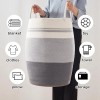 OIAHOMY Laundry Hamper Woven Cotton Rope Large Clothes Hamper 25.6"