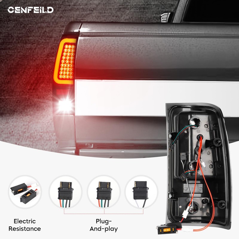 Cenfeild LED Tail Lights Assembly Fit for GMC Sierra 1500