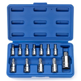 12 pc 5-Point Star Torx Tamper Proof Security Bit Socket Set