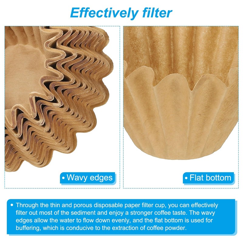 sourcing map 1-2 Cup Basket Coffee Filters Coffee Paper Filter