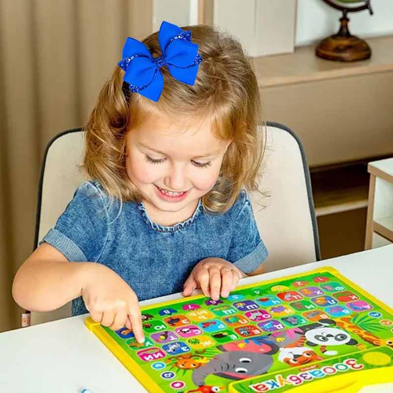 IKOLA 2PCS Hair Bows, Blue