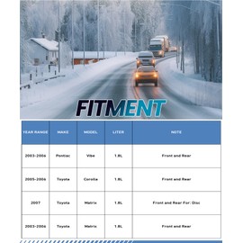 funire Brakes And Rotors Kit Front And Rear Geomet Compatible With 2003-2007 Matrix 2005-2006 Corolla 2003-2006 Pontiac Vibe Brake Pads And Rotors Kit Drilled And Slotted Rotor Brake Pad