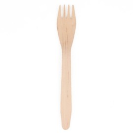 25 Disposable Wooden Forks 16.5 cm PS Disposable Tableware 18324