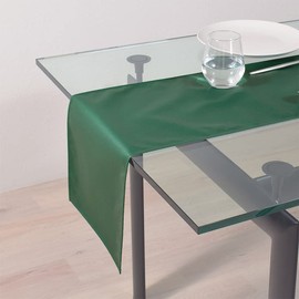 Style Decor W2703610 Laminated Table Runner, Waterproof, Nordic Table Center, 51.2 inches (130 cm), Wipable, Solid, Green