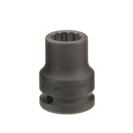 Genius Tools 453812 1/2" Dr. 12mm Impact Socket (12-Point)