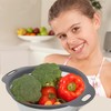 White Round Silicone Collapsible Colander – Silicone Round Kitchen Strainers